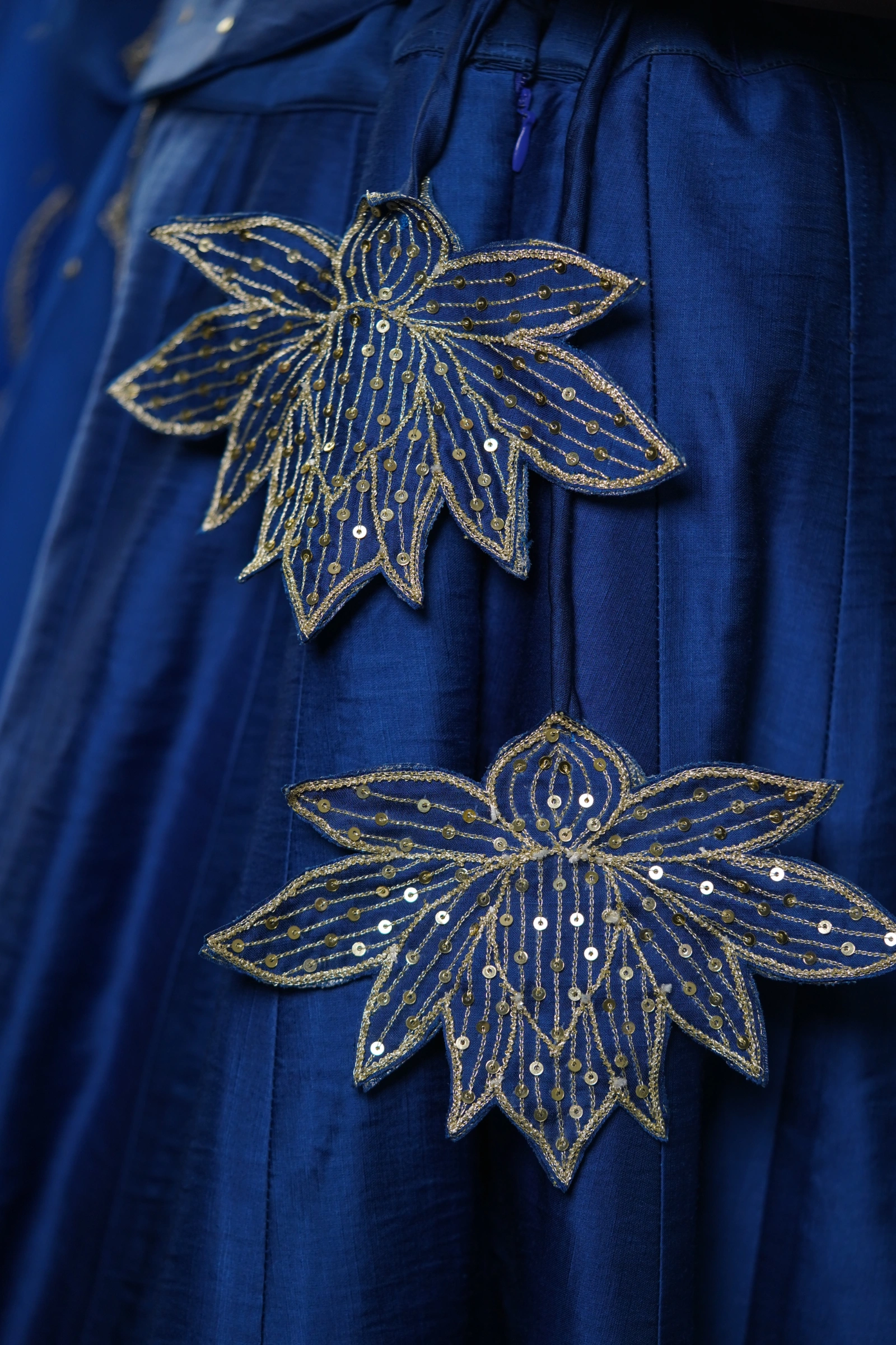 Royal Blue Chaniya Choli with Embroidered Dupatta - Image 3